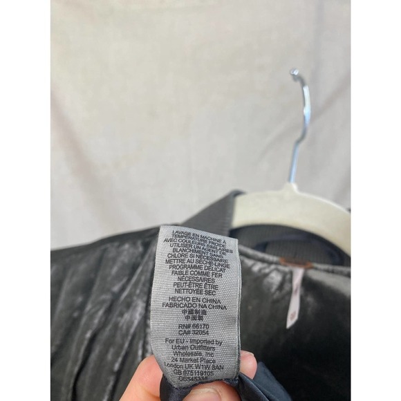 Free People Gray Ruched Velvet Bomber Jacket Size XS - Picture 8 of 11